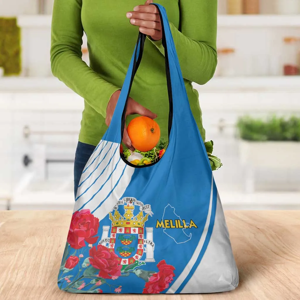 Melilla Spain Grocery Bag Coat Of Arms With Map LT15