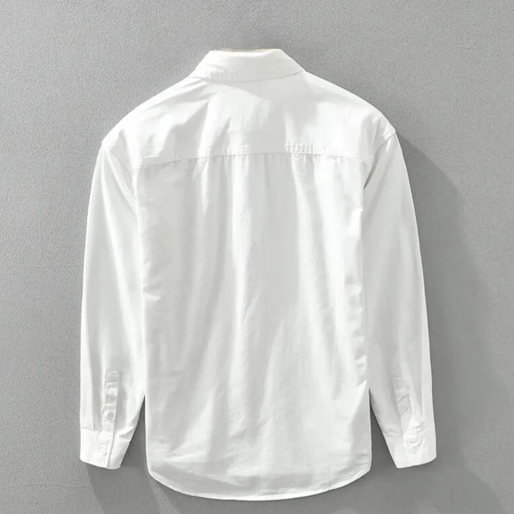 Men's Vintage Patchwork Long Sleeve Shirt