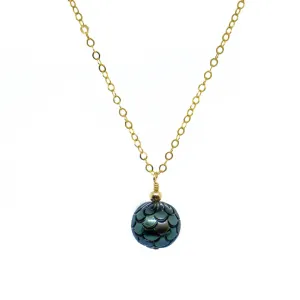 Mermaid Gold Filled Tahitian Pearl Pendant Necklace