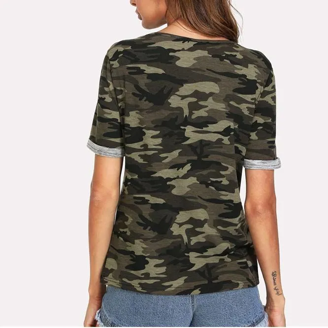 Mesh V-Neck T-Shirt