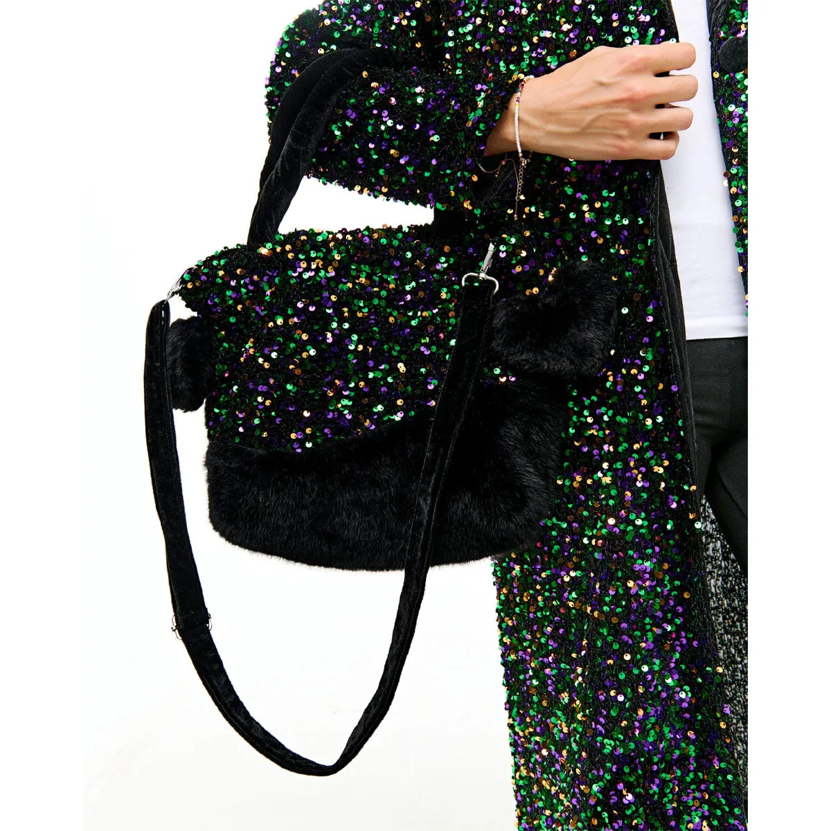 MG sequin plush bag