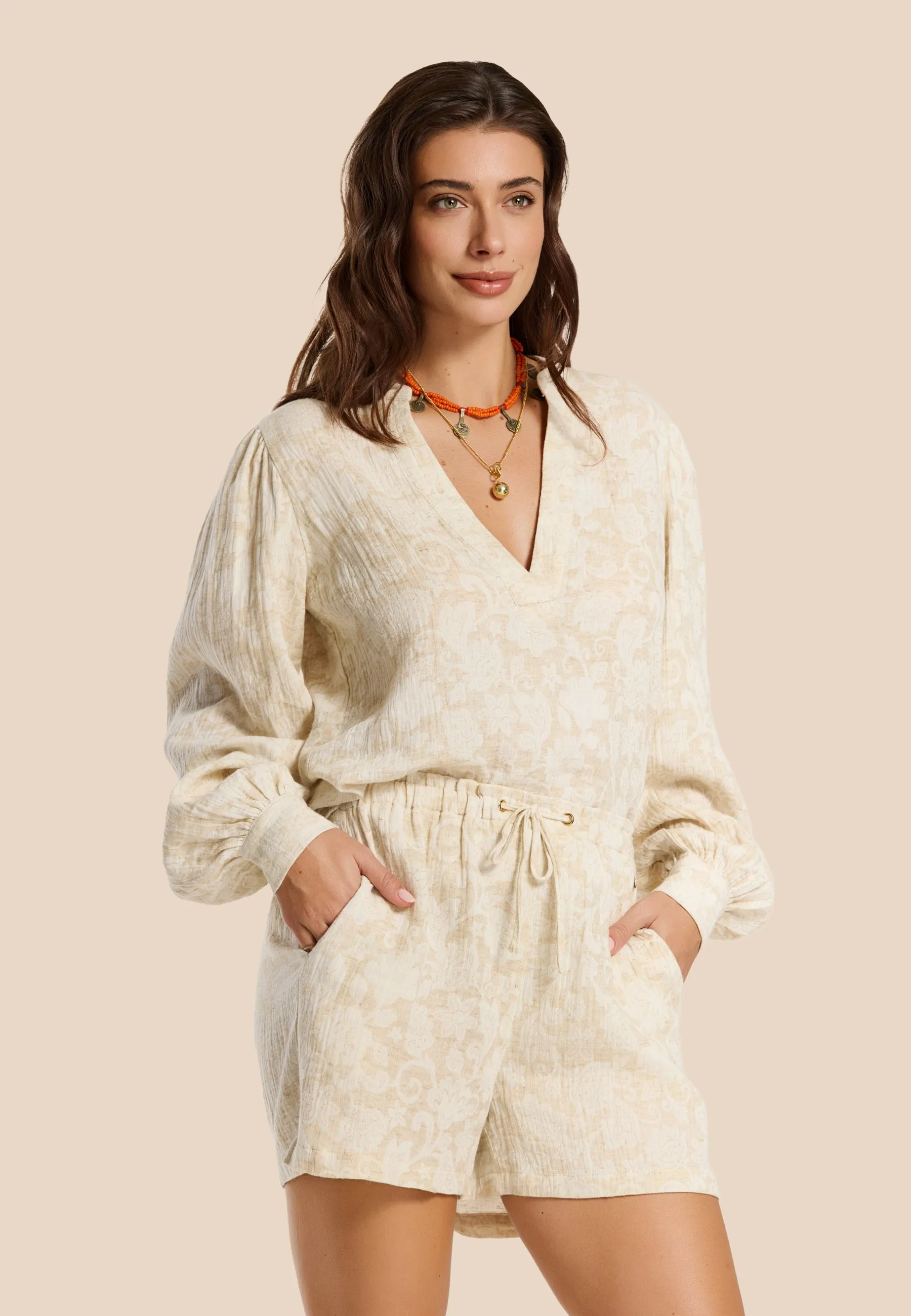 MILA shorts bohemian jacquard