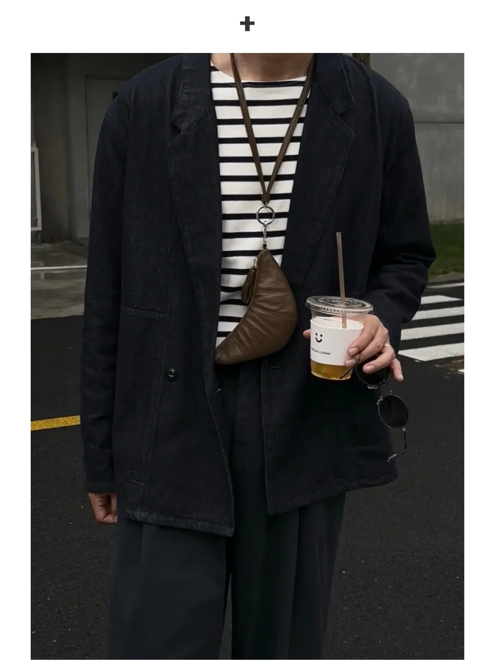 Mini Crescent Leather Bag