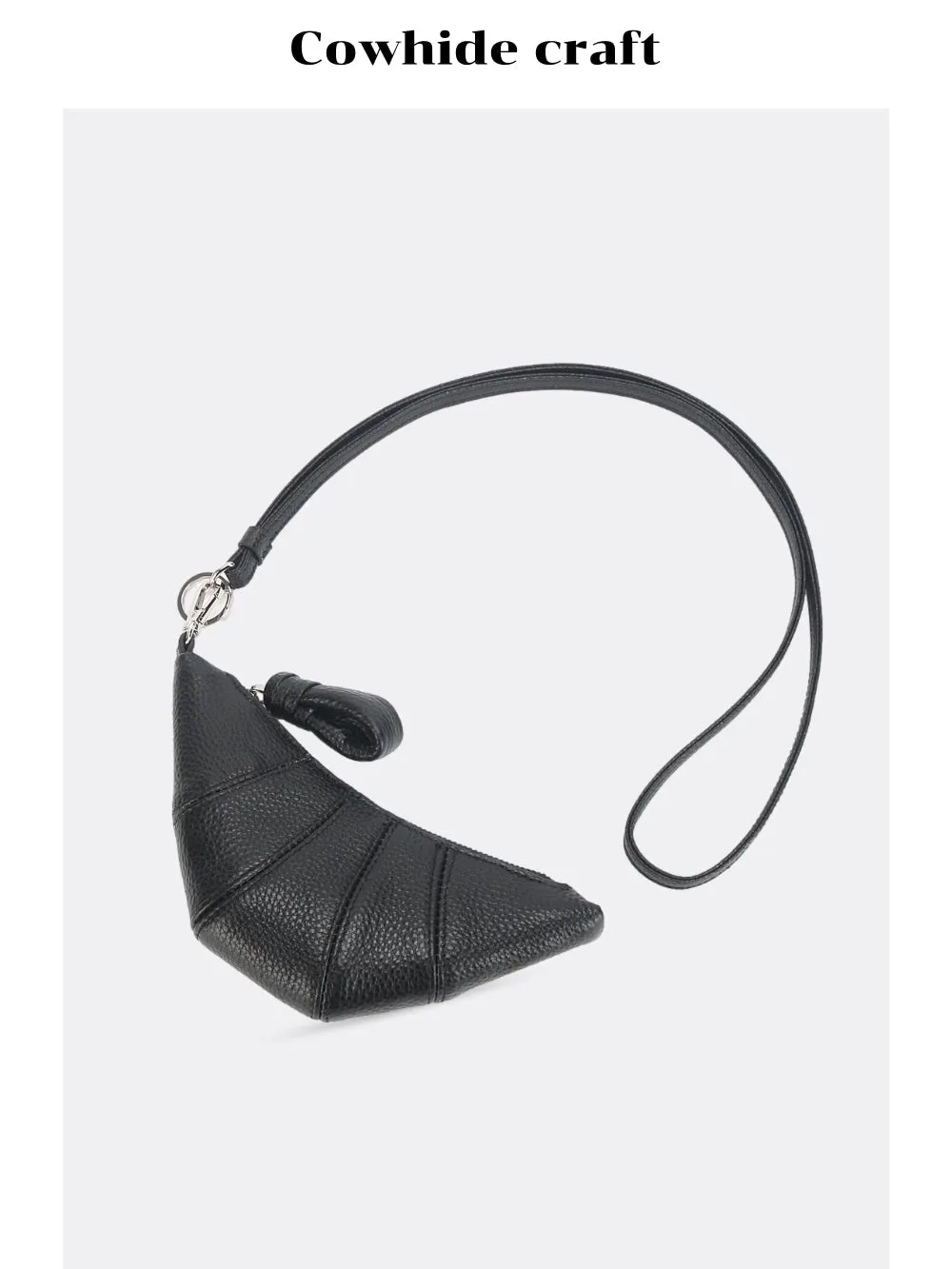 Mini Crescent Leather Bag