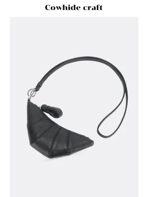 Mini Crescent Leather Bag