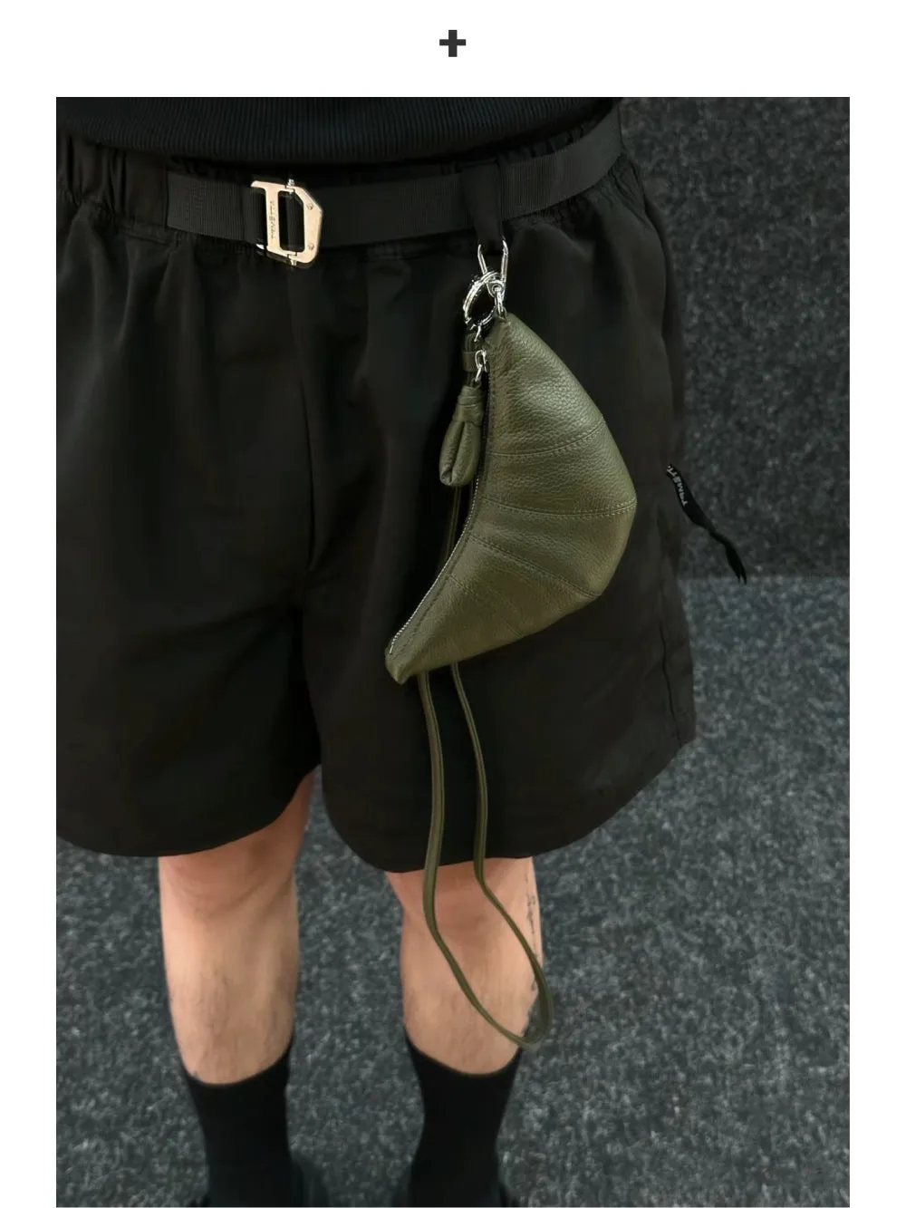 Mini Crescent Leather Bag