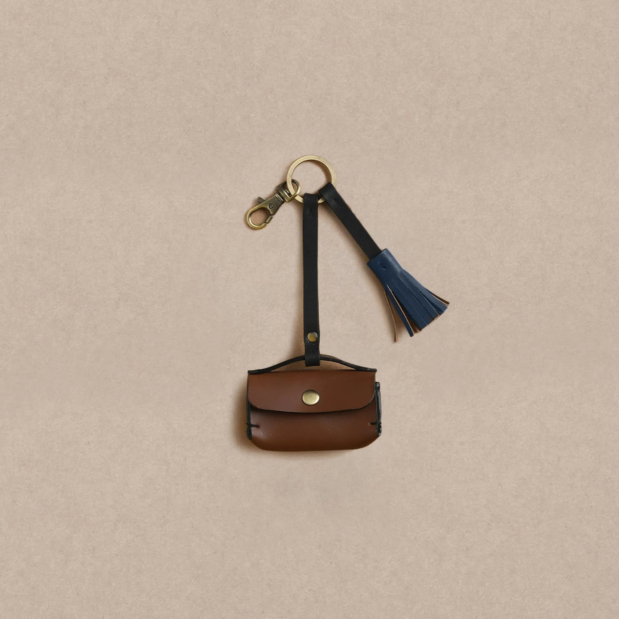 Mini Tool Box Bag Charm - Tan