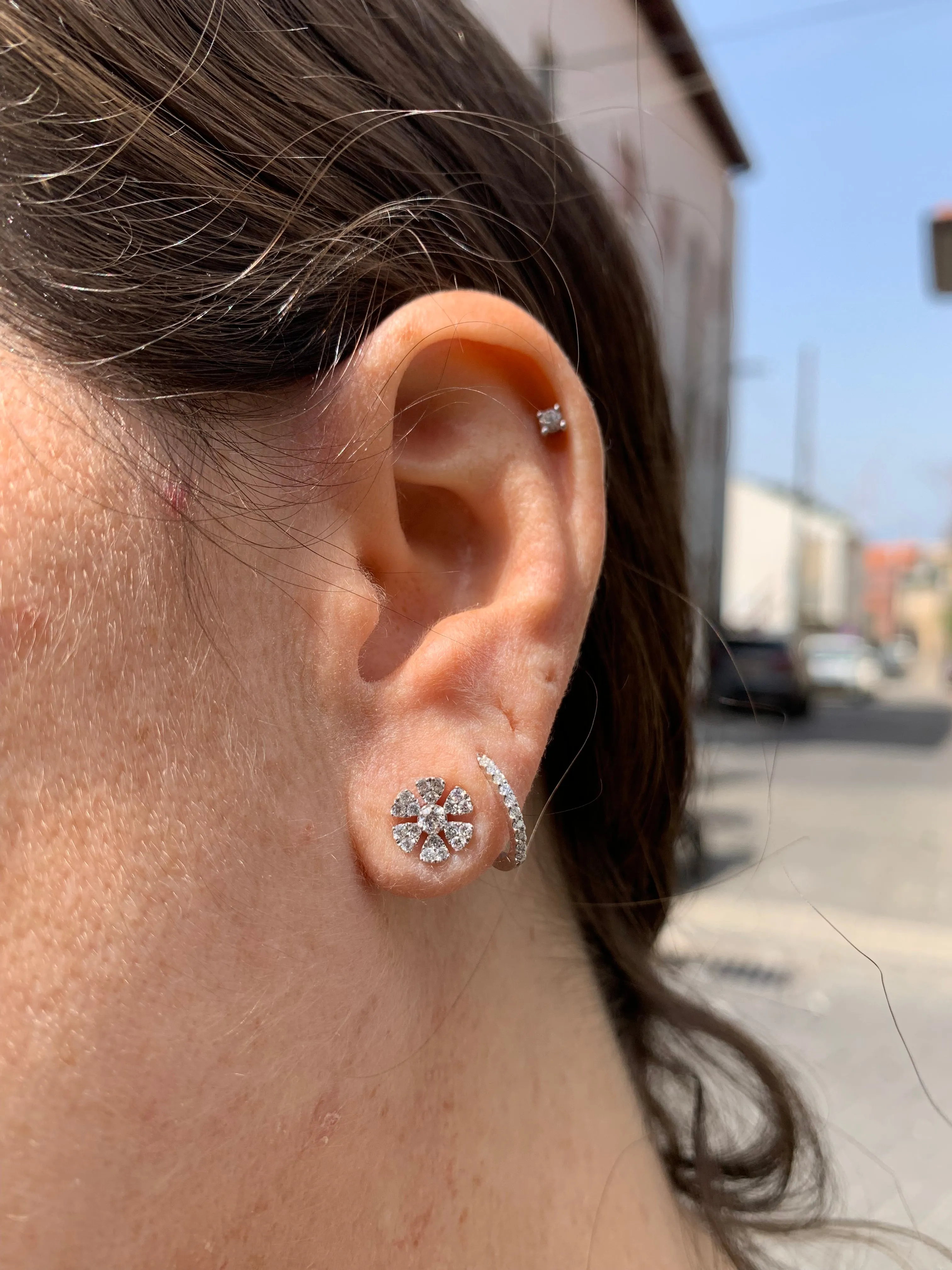 Minimalist Flower Stud Earrings