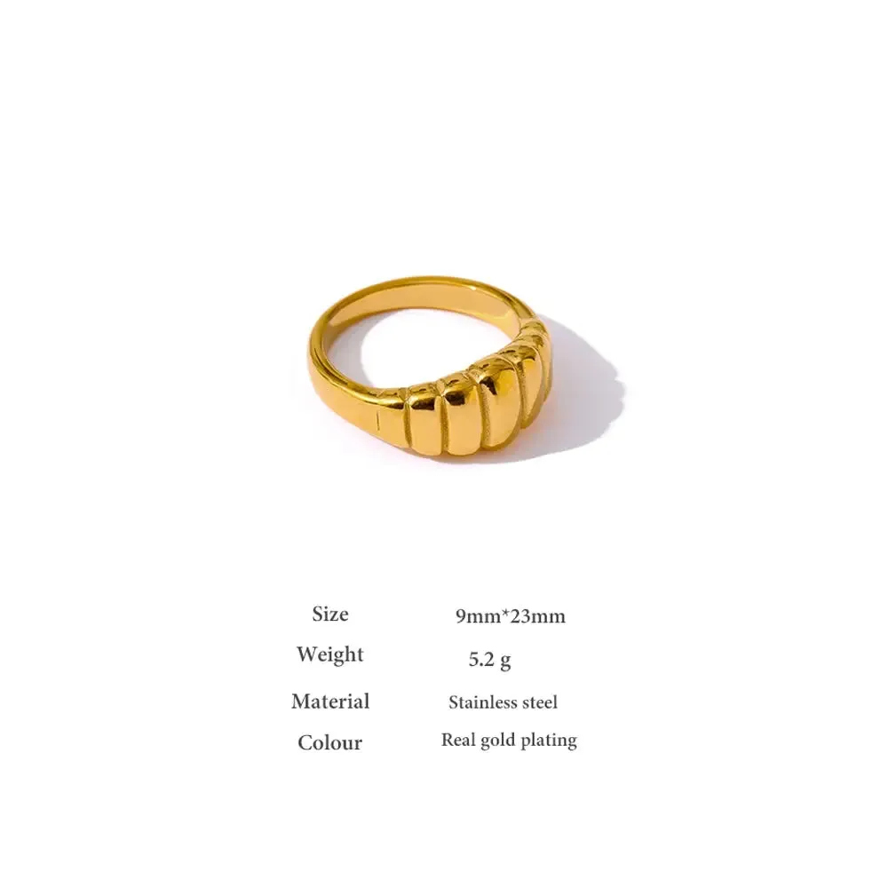 Minimalist Geometric Ring in