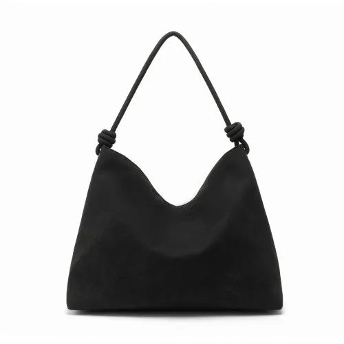 Miss Lulu Minimalist Chic Tote With Personality - Black