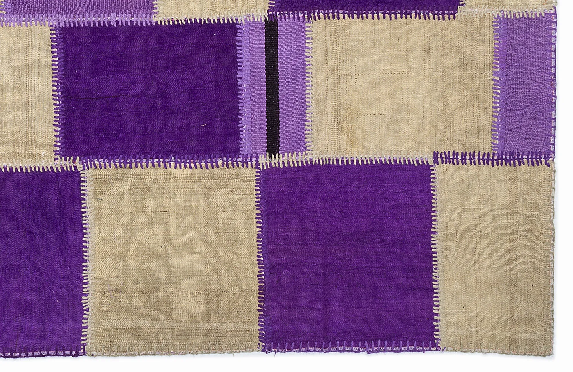 Mixed Over Dyed Kilim Patchwork Unique Rug 5'3'' x 7'7'' ft 160 x 230 cm