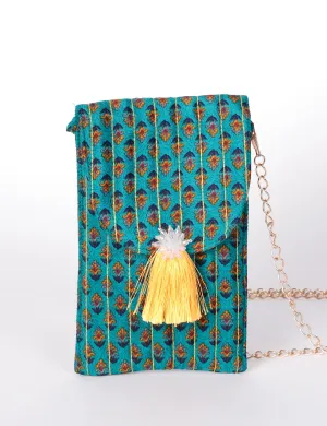 MOBILE PHONE POUCH WITH TASSEL