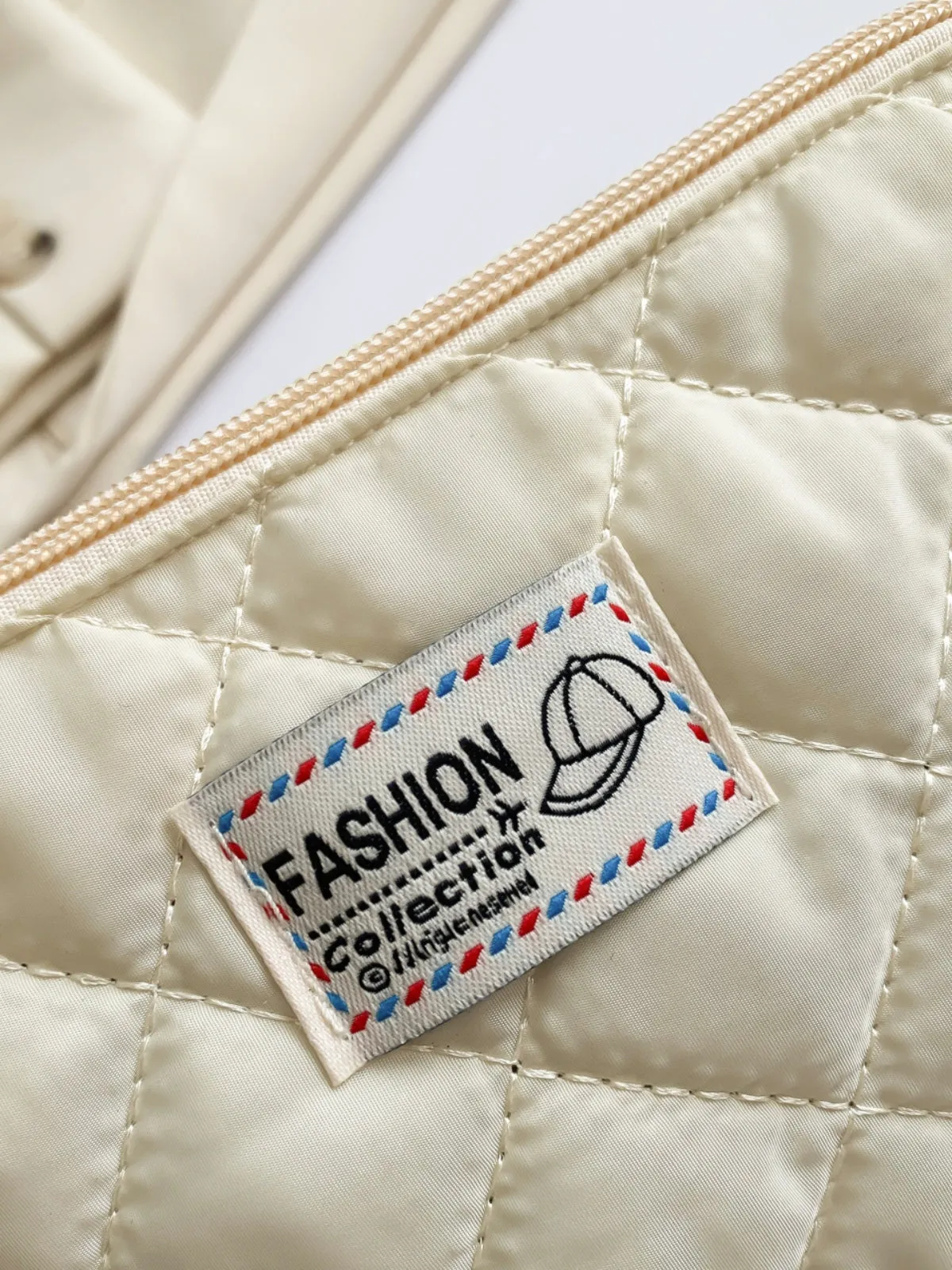 Modern Solid quilted clutch bag with Zipper