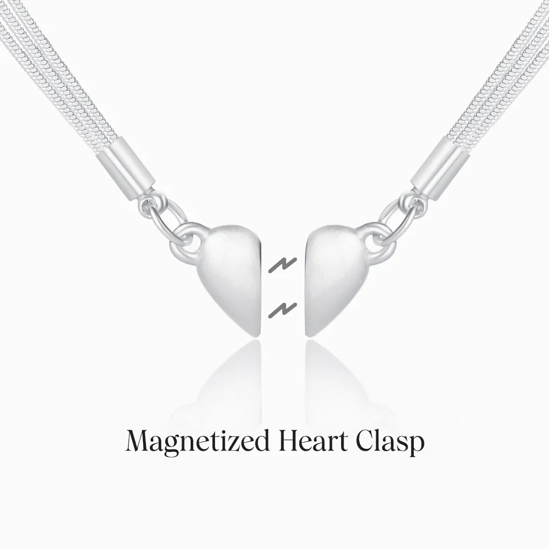 Mom To Daughter, You Always Have Me Magnet Heart Necklace