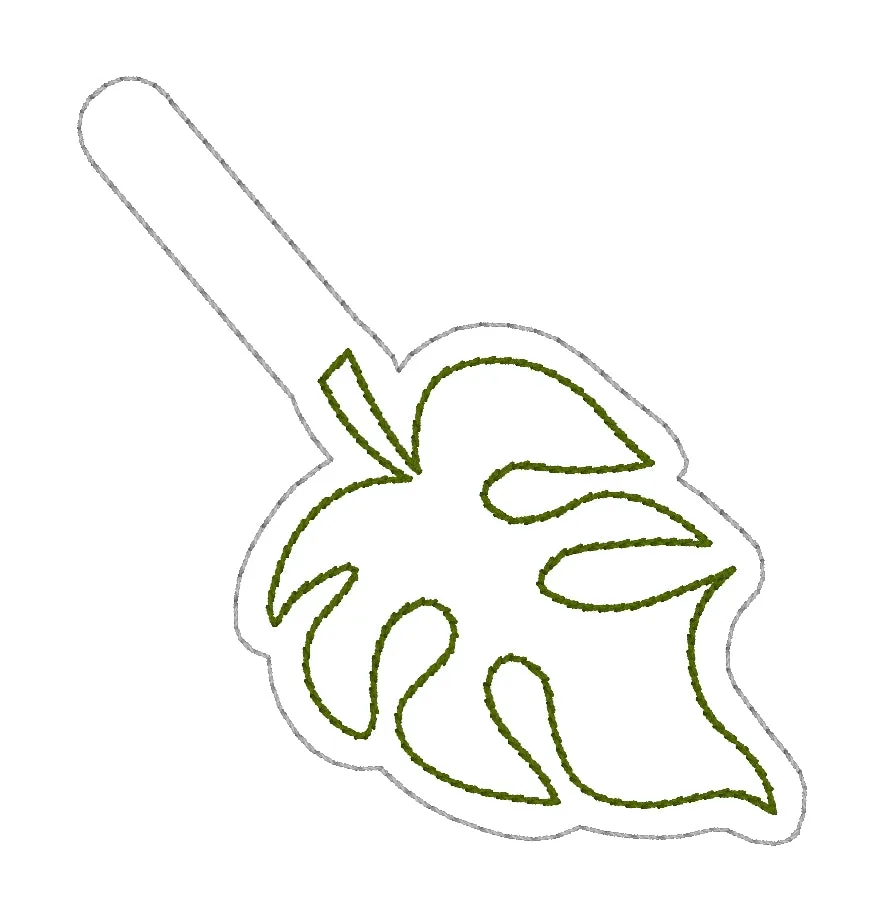Monstera Leaf Snap 4x4 machine embroidery design DIGITAL DOWNLOAD