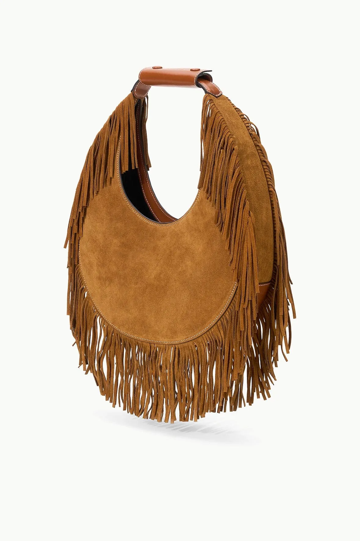 Moon Tote Bag- Tan Fringe