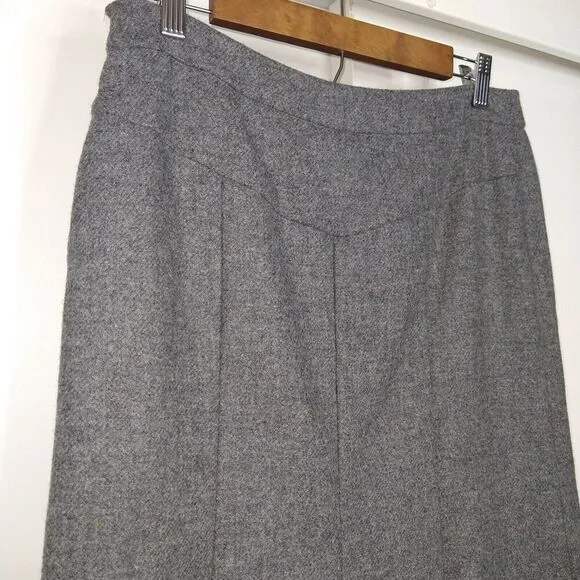 Moschino Cheap And Chic Trumpet Wool Skirt Womens Size 8 Grey Career Workwear