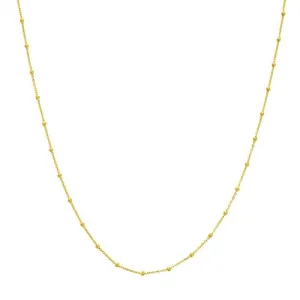 Mountz Collection 18" Diamond-Cut Saturn Bead Cable Chain in 14K Yellow Gold