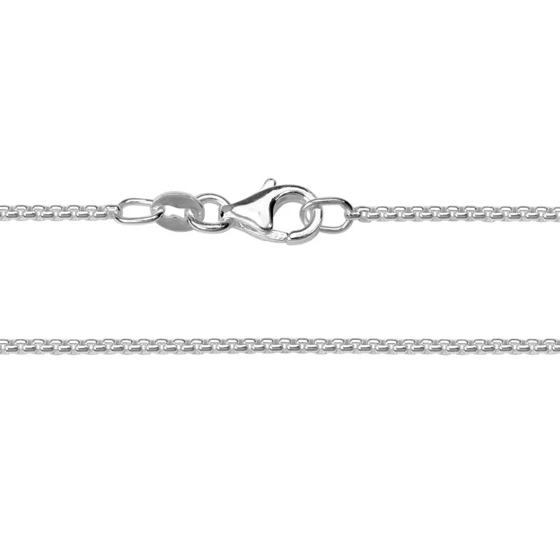 Mountz Collection 20" 1.2MM Half Round Box Chain in Sterling Silver