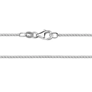 Mountz Collection 20" 1.2MM Half Round Box Chain in Sterling Silver