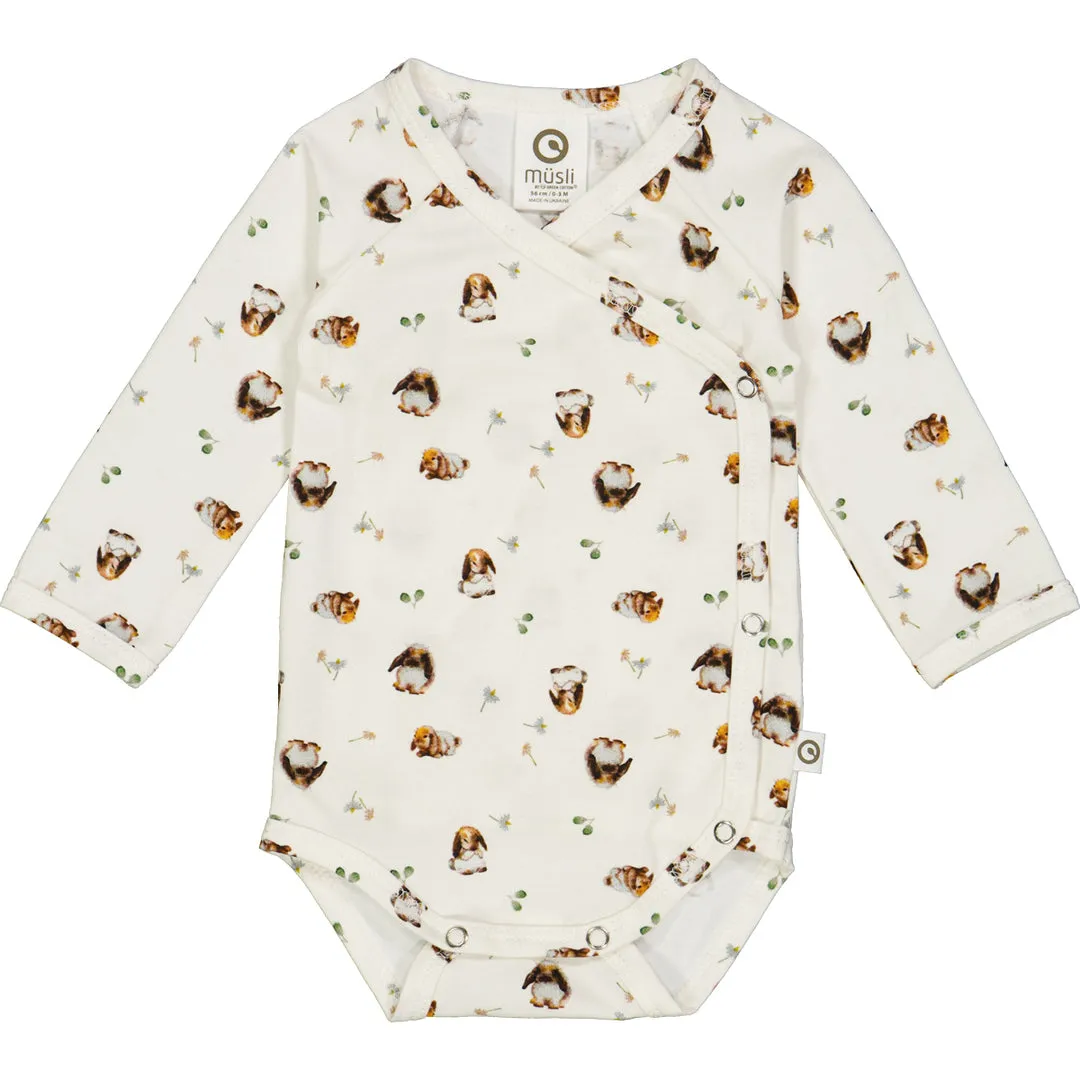 Müsli Bunnies Body - Cross Closure, Soft Jersey, GOTS Certified