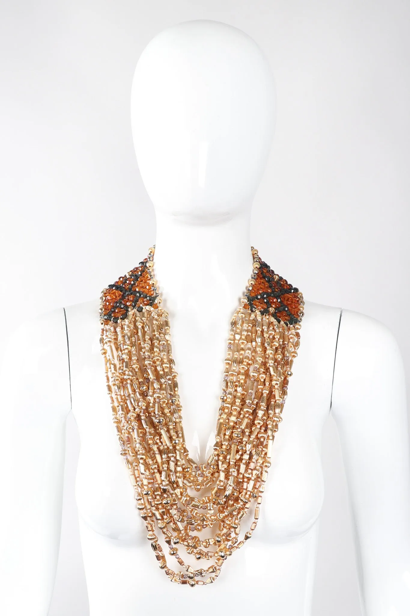 Multi-Strand Beaded Collar Necklace