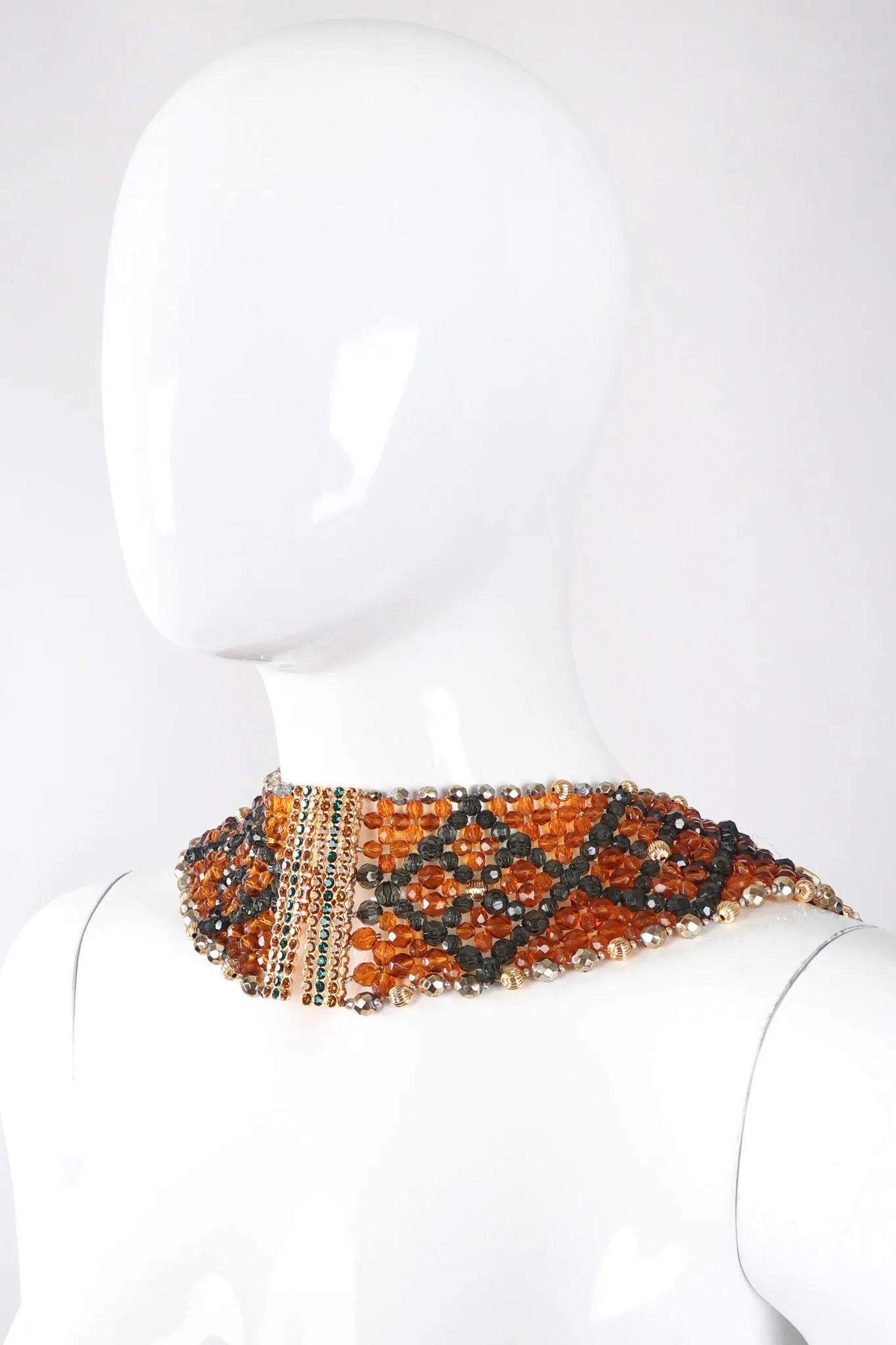 Multi-Strand Beaded Collar Necklace