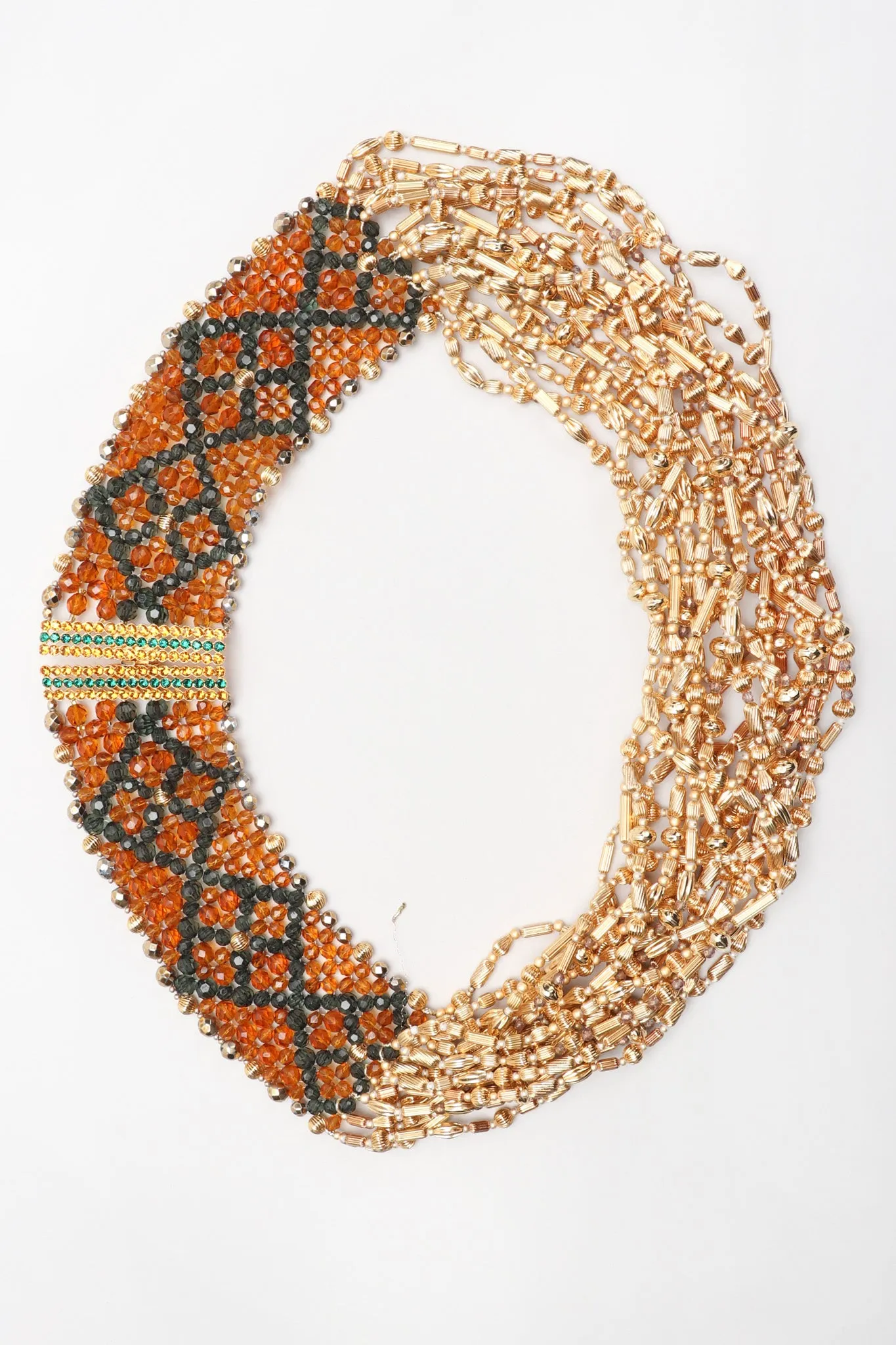 Multi-Strand Beaded Collar Necklace