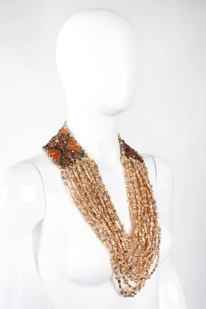 Multi-Strand Beaded Collar Necklace