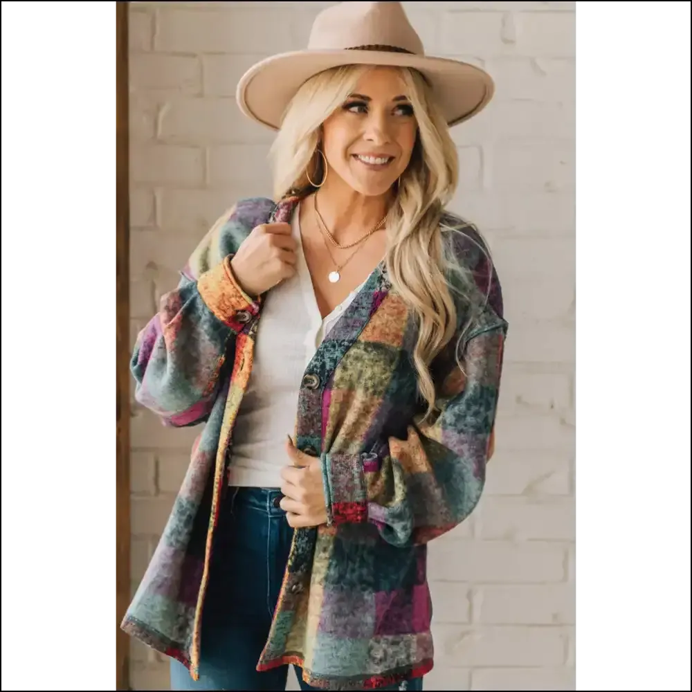 Multicolor Brushed Checked Shacket: so Cozy It's Basically Legal  😜 Needful Things