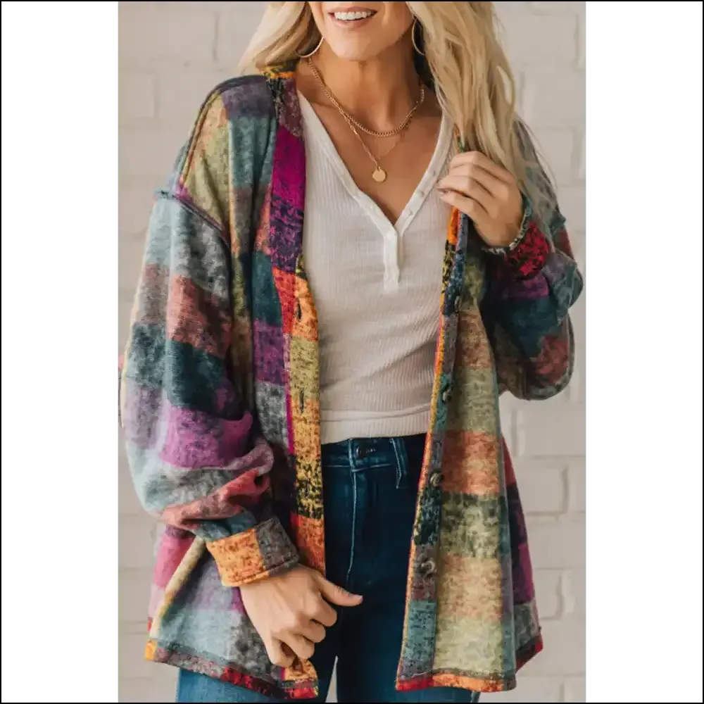 Multicolor Brushed Checked Shacket: so Cozy It's Basically Legal  😜 Needful Things