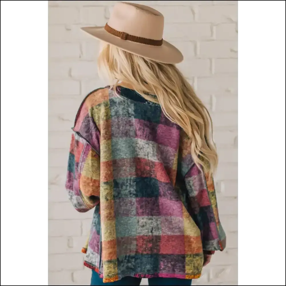Multicolor Brushed Checked Shacket: so Cozy It's Basically Legal  😜 Needful Things