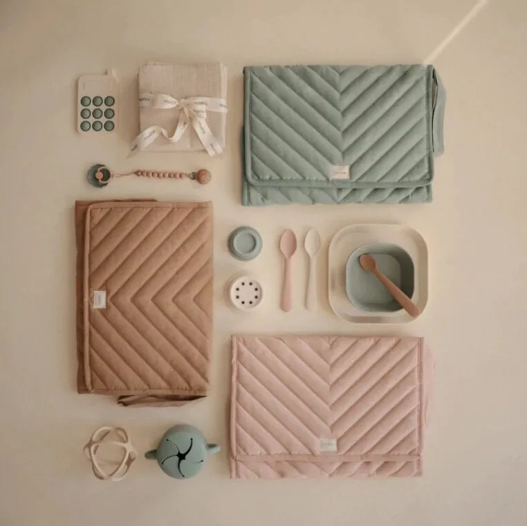 Mushie portable changing pad - Blush