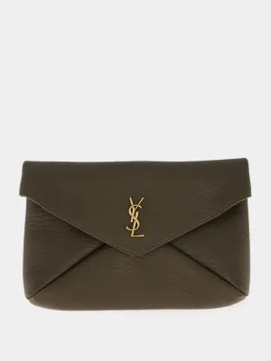 Musk Green Cassandre Large Envelope Pouch