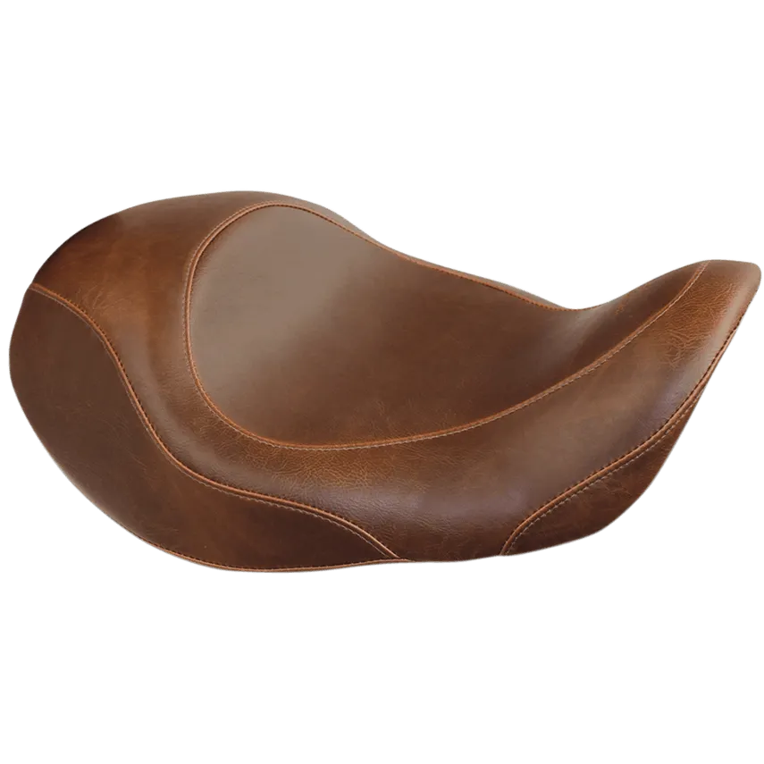 Mustang 76708 Wide Tripper Forward Solo Seat - Smooth - Brown