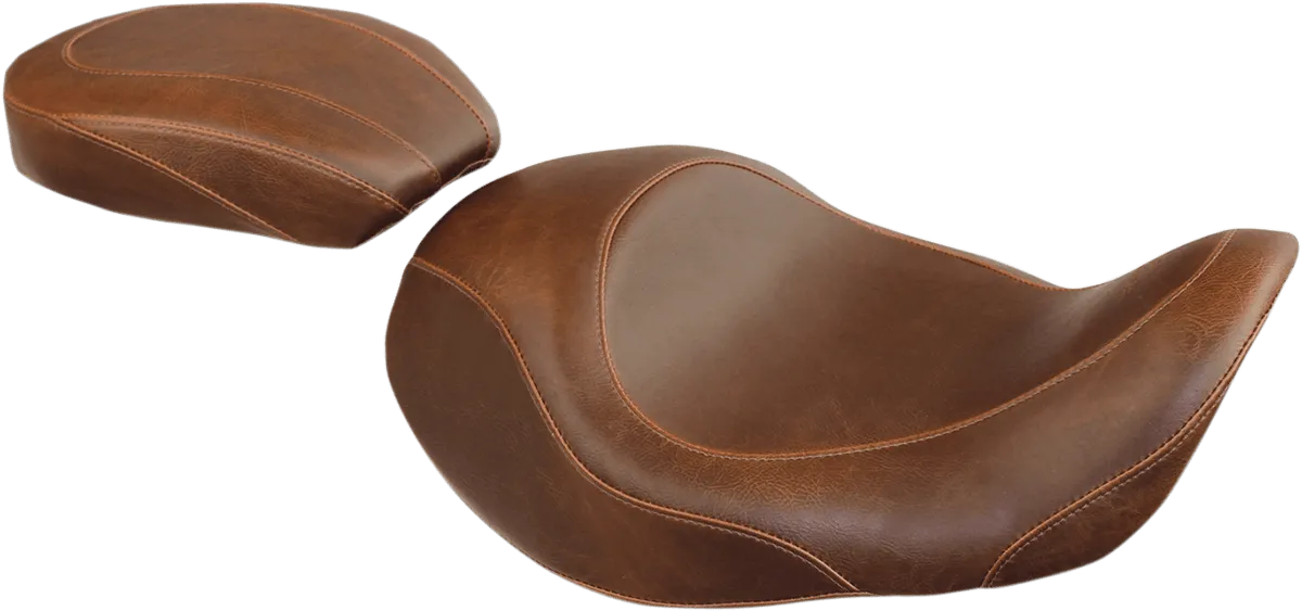 Mustang 76708 Wide Tripper Forward Solo Seat - Smooth - Brown