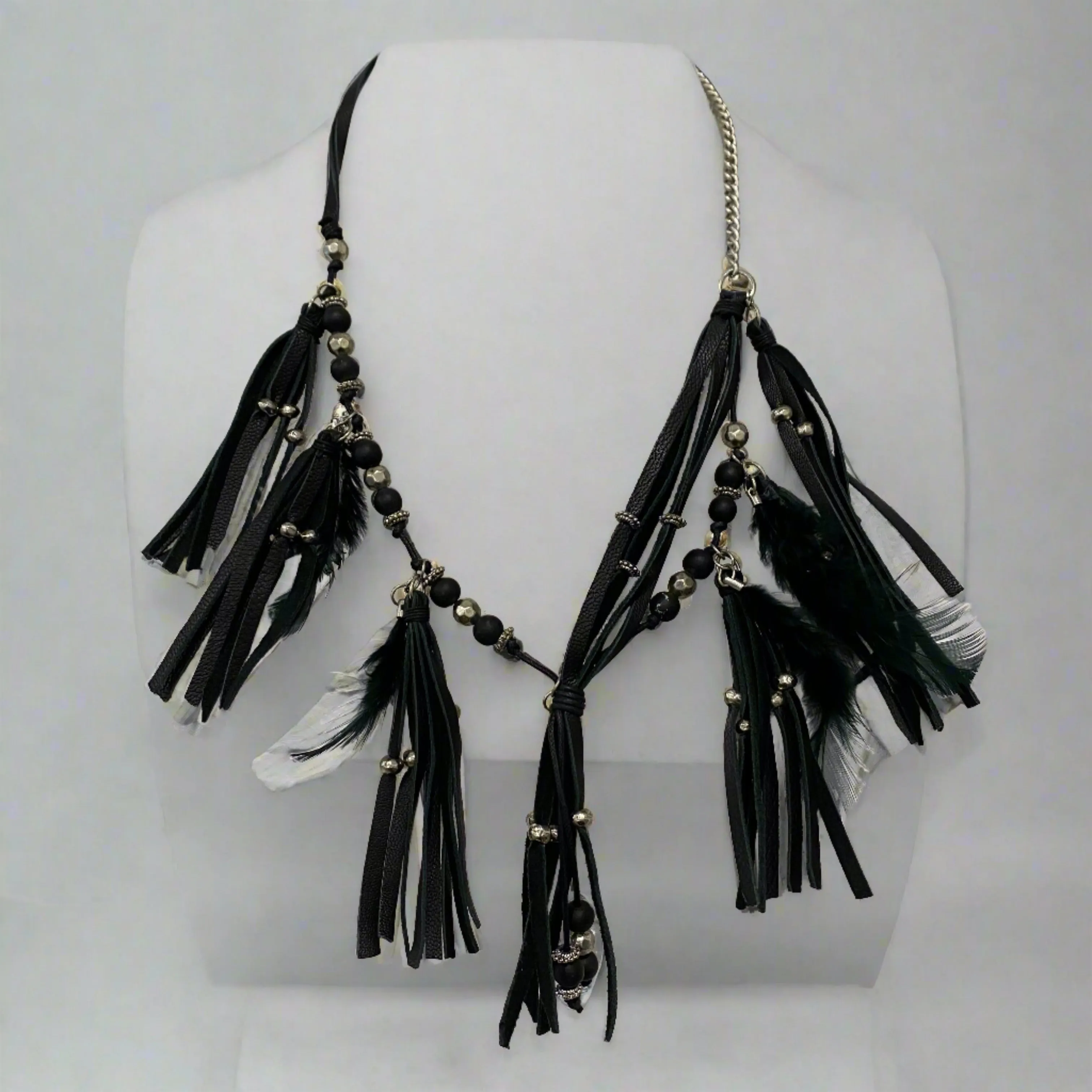NÜ Leather Tassel Necklace