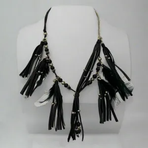 NÜ Leather Tassel Necklace