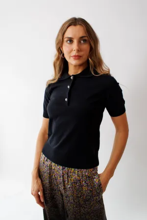 N°21 Bejeweled Snap Closure Cotton Polo