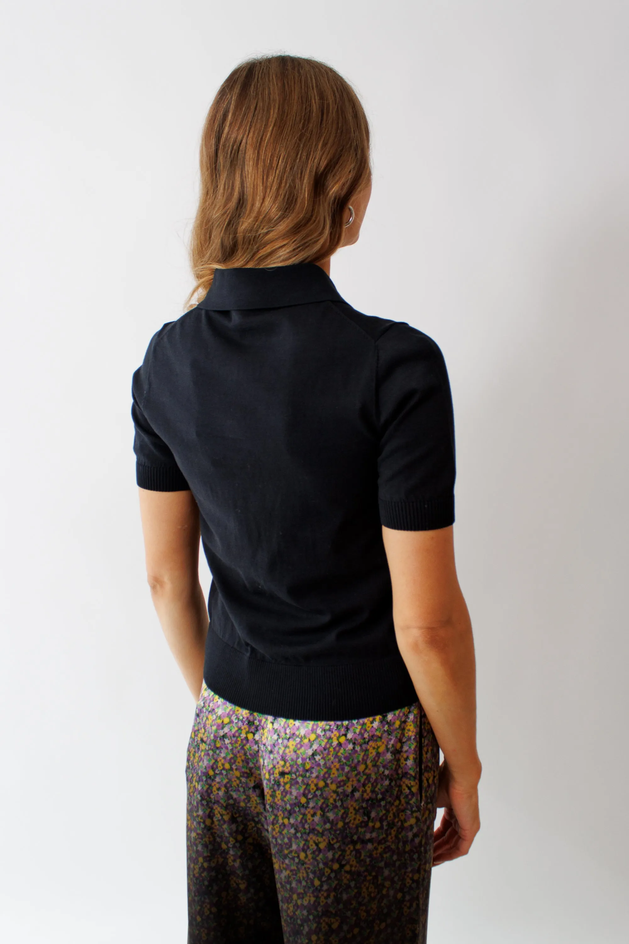 N°21 Bejeweled Snap Closure Cotton Polo