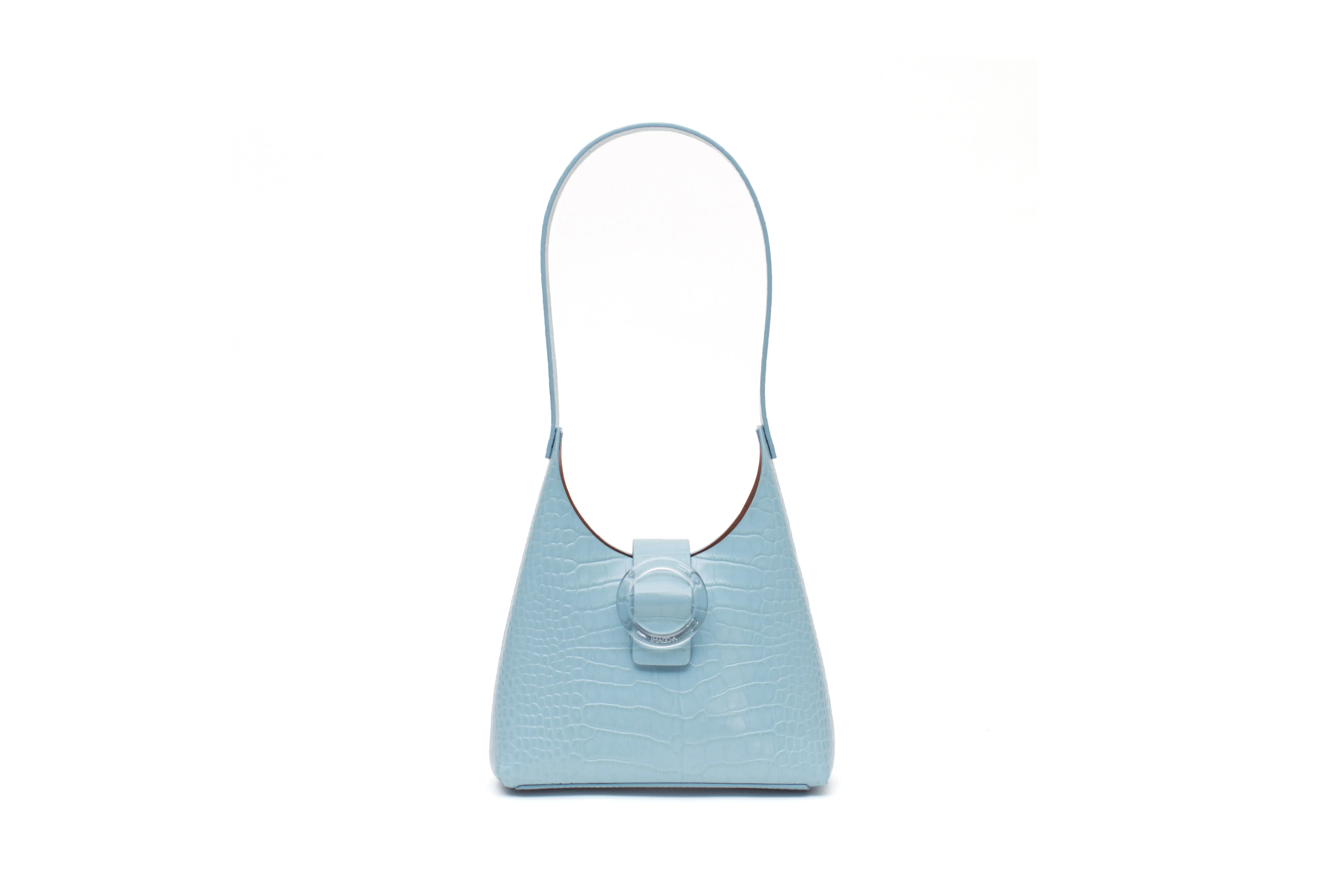Nº44 Lucite Buckle Mini - Pale Blue Croc