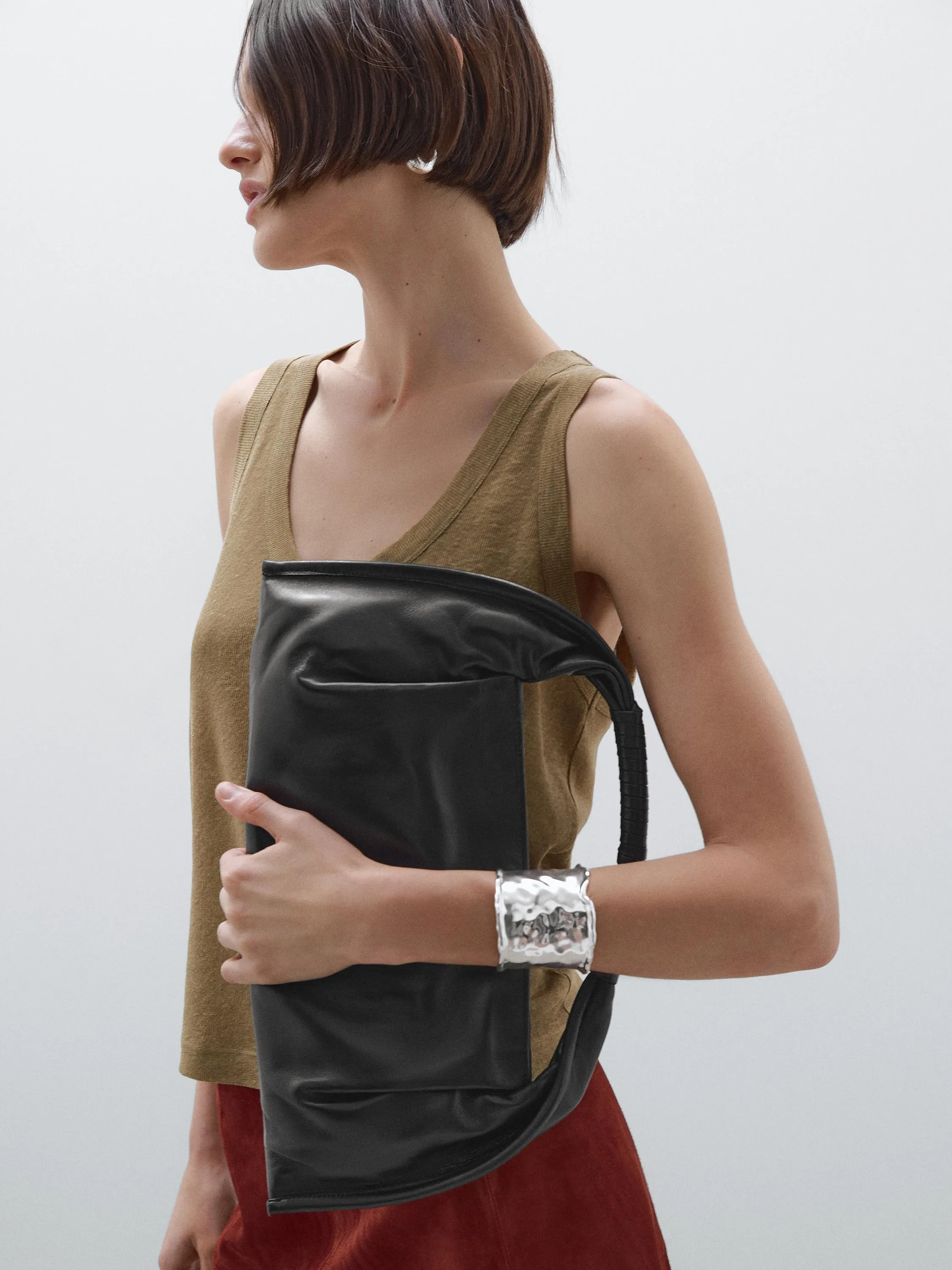Nappa leather handbag
