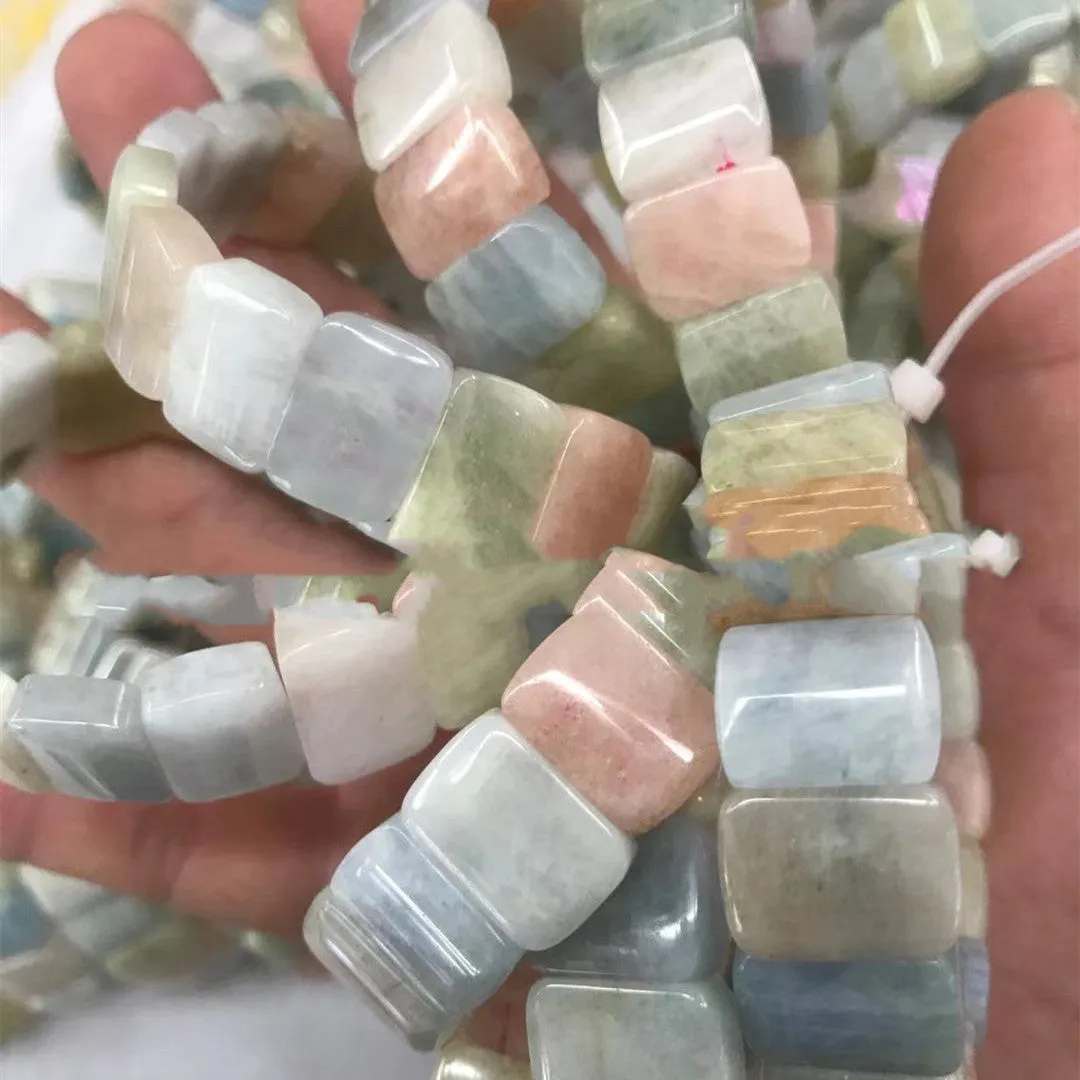 Natural Morganite Square Bracelet Chain Fashion Crystal