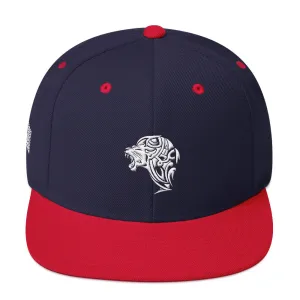 Navy Red Snapback Lion Hat