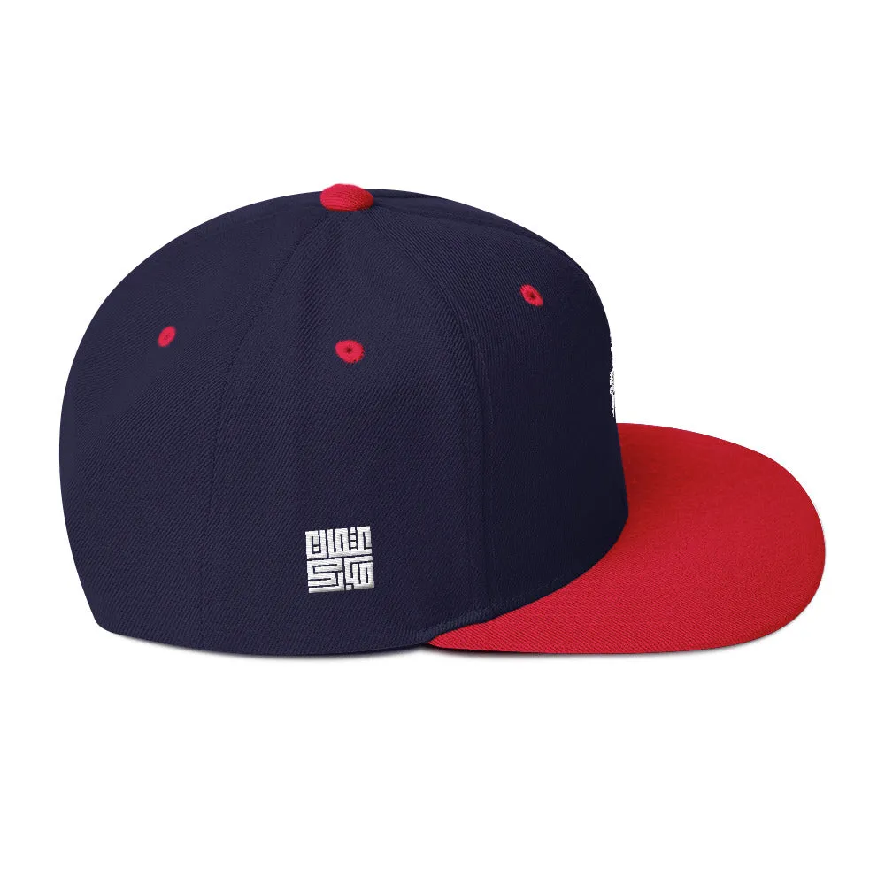 Navy Red Snapback Lion Hat