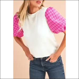 Needful Things: White Tweed Lantern Sleeve Blouse - Bow Down, Bitches 👑