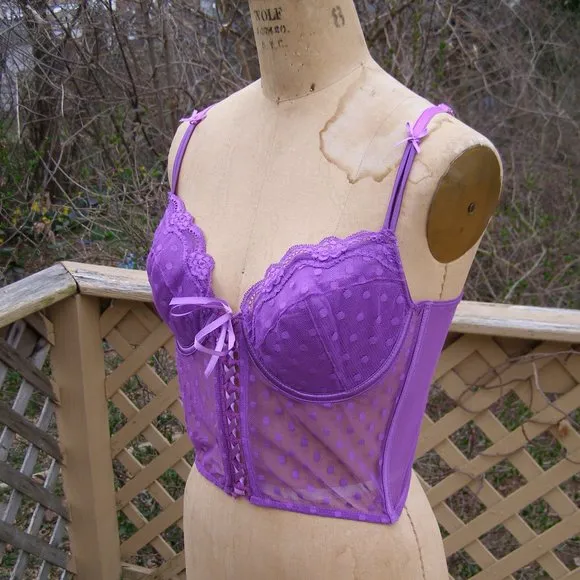 🪻NEW🪻 Fredericks of Hollywood Purple Bustier Large