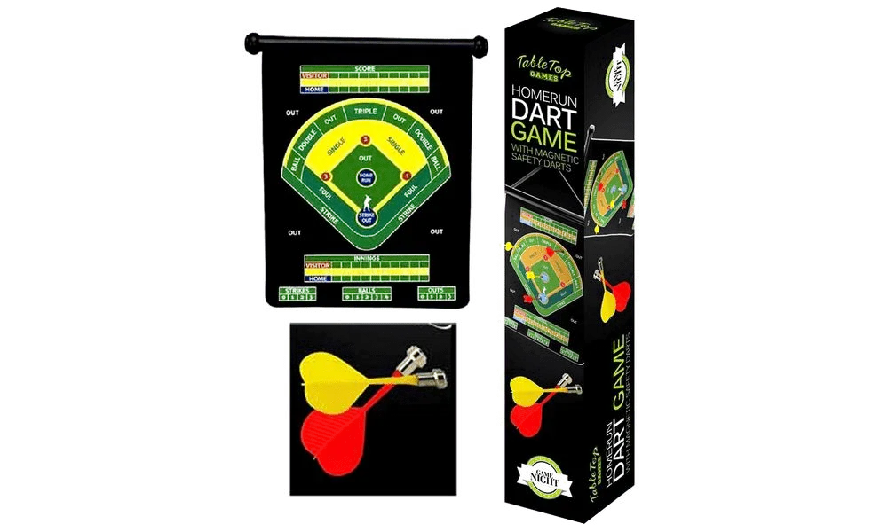 New in box! Magnetic Baseball Theme Dart Set Comes with 6 Magnetic Darts, Multi! Home Run Dart Game, Magnetic tips safe for all ages!