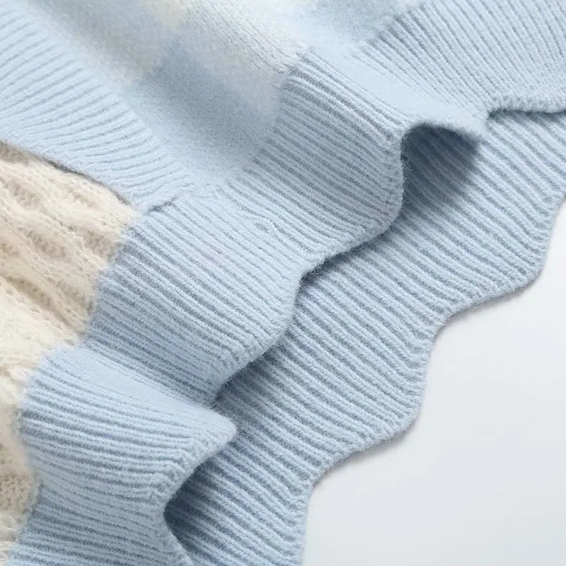 New Long Sleeve Doll Collar Knitting Sweater Women