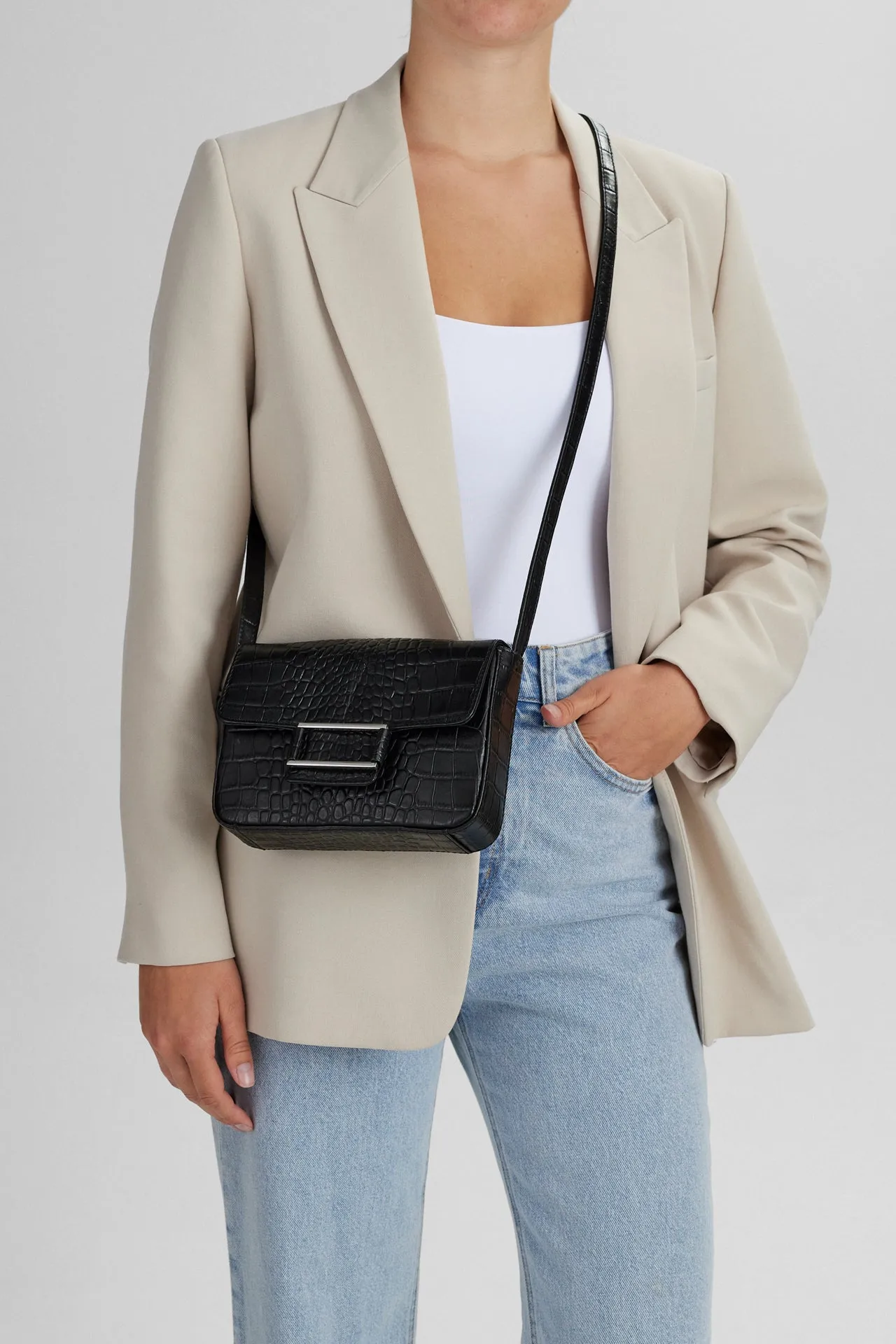 NoelleMBG Crossbody Bag, Croco
